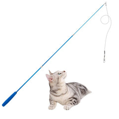 KABB retractable cat wand extended to 33 inches for wide, engaging play.