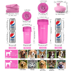 Kabetig dog paw cleaner inside-bristles view for effective cleaning