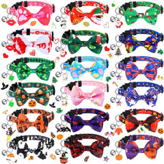 kacctyen bowtie valentines collar with heart pattern for festive pet photos.