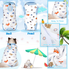 Kacctyen cat recovery suit back-opening design for easy on and off during recovery.