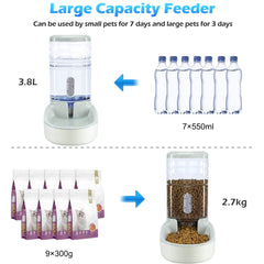 Kacoomi two-pack gravity feeder set shown together for reliable daily feeding and hydration