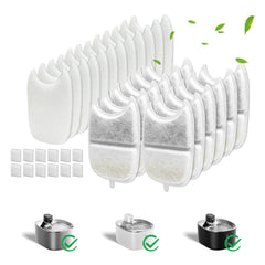 Kactoily 12-pack cat fountain filters keeps drinking water fresh and odor-free.