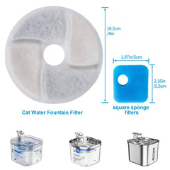Kactoily square sponge filter 2.16x1.97-inch traps debris for smoother fountain flow