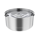 Kactoily large-capacity dog water bowl top view with spill-free design for busy homes.