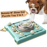 KADTC spinning dog puzzle toy top view shows the turntable feeder design for mindful feeding