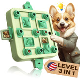 KADTC three-level dog puzzle toy with adjustable difficulty for cognitive play.