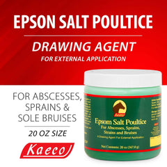 Kaeco Poultice application illustration demonstrates easy external relief.