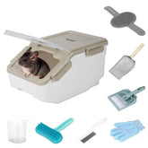KAINUM extra large chinchilla sand bath container in use with playful sand