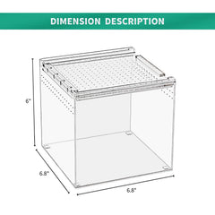 KAKOOTI reptile terrarium top view highlighting compact acrylic enclosure for clear observation.