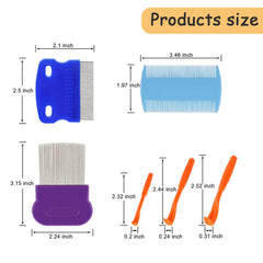 KALAMANDA 2-in-1 metal comb showing dual head design for detangling and massage