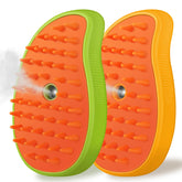 Kalamanda Cat Steam Brush soft-teeth close-up for gentle grooming and skin-safe brushing.