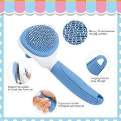 KALAMANDA stainless steel closed-teeth comb for thorough fur maintenance.