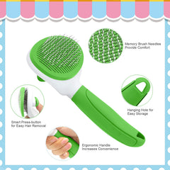 KALAMANDA stainless steel closed-teeth comb for gentle detangling across coat lengths