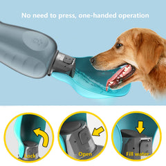 Kalimdor Dog Water Bottle one-hand operation enables quick hydration during activities.