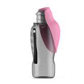Kalimdor Dog Water Bottle pink 27oz, compact travel design for convenient on-the-go hydration.