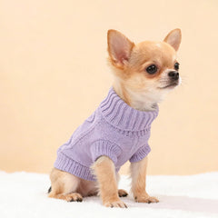 Kallfir's Cutie knitted turtleneck sweater XS front view offers soft warmth and snug fit.
