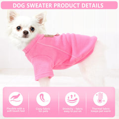 Kallfir's cutie small-dog sweater set for indoor warming and outdoor outings.