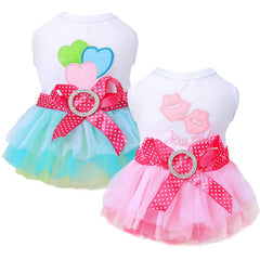 Kallfirs-cutie pink tutu dress on a small dog for cute photos