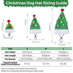 KAMA BRIDAL dog Santa hat pompom top enhances playful holiday charm