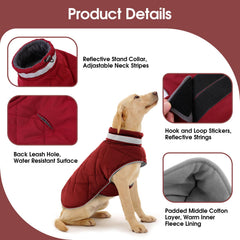 KAMA BRIDAL red dog jacket back view showing windproof outer layer.