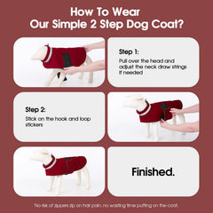 KAMA BRIDAL dog vest side pose featuring easy two-step wear design.