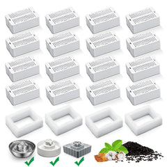KANCHOU 16-pack cat fountain filters with carbon for purified water and odor reduction.