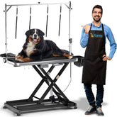 KANIS grooming table front view, stable support for large dogs during grooming.
