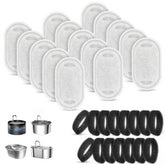 Kapawze 15+15 pack filters for cat fountains keeps water fresh for pets