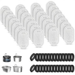 Kapawze 28+28 pack cat fountain filters box for fresh water
