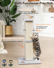 Karolpar Cat Scratching Post base plate demonstrates sturdy stability for energetic cats.