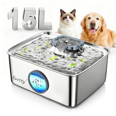 Kastty 15L dog water fountain front view, ideal hydration for large pets