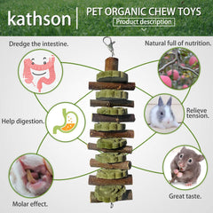 Kathson alfalfa cakes treat provides palatable nutrition for small pets