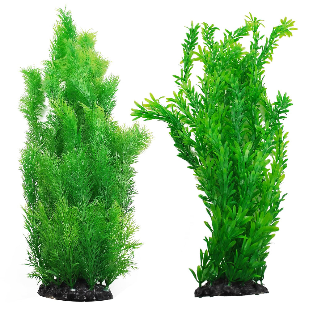 Kathson tall-seaweed-green 21.7-inch plant adds natural vitality to the aquarium.