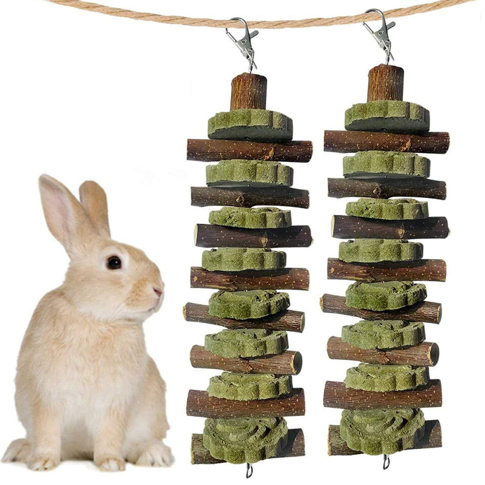 Kathson bamboo sticks bunny chew toy promotes healthy tooth wear and chewing instinct