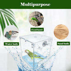 Kathson cage accessories pack includes feeding spoons and waterproof toy balls for enrichment