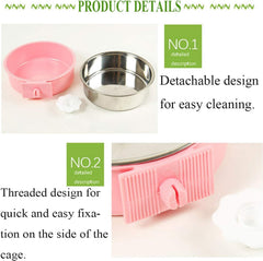 Kathson crate dog bowl dimensions 5.1 dia 2.1 high fit small pets.