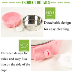 Kathson crate dog bowl durable plastic lock – secure cage setup