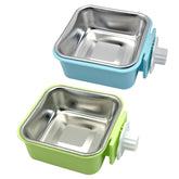 kathson crate dog bowl hanging setup enables convenient feeding from a crate