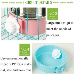 Kathson crate dog bowl six-pcs color set – blue green pink options