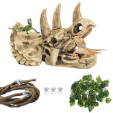 Kathson dinosaur skull decor triceratops resin set for habitat realism