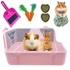 kathson guinea pig litter box open design for easy access and cleaning