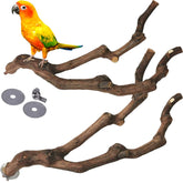 Kathson natural grapevine parrot perch branch for secure grip and chewable enrichment.
