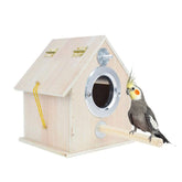 Kathson parakeet nest box front view for safe nesting and space efficiency