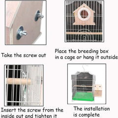 Kathson parakeet nest box inside view showing roomy nesting area