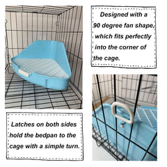 Kathson rabbit litter box plastic mesh floor makes waste separation simple