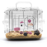 Kathson small animal carry cage top door for easy feeding and close interaction.