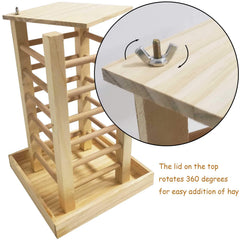 kathson wooden hay feeder assembly image demonstrates quick setup for busy owners.