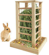 kathson wooden hay feeder front view shows easy access and reduced mess.