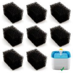 Katlikatqi 8-pack pre-filter sponges for 84oz fountain, faster filtration and cleaner water