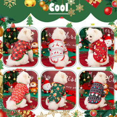 KATOLK Christmas snowman print dog shirt for festive photos.